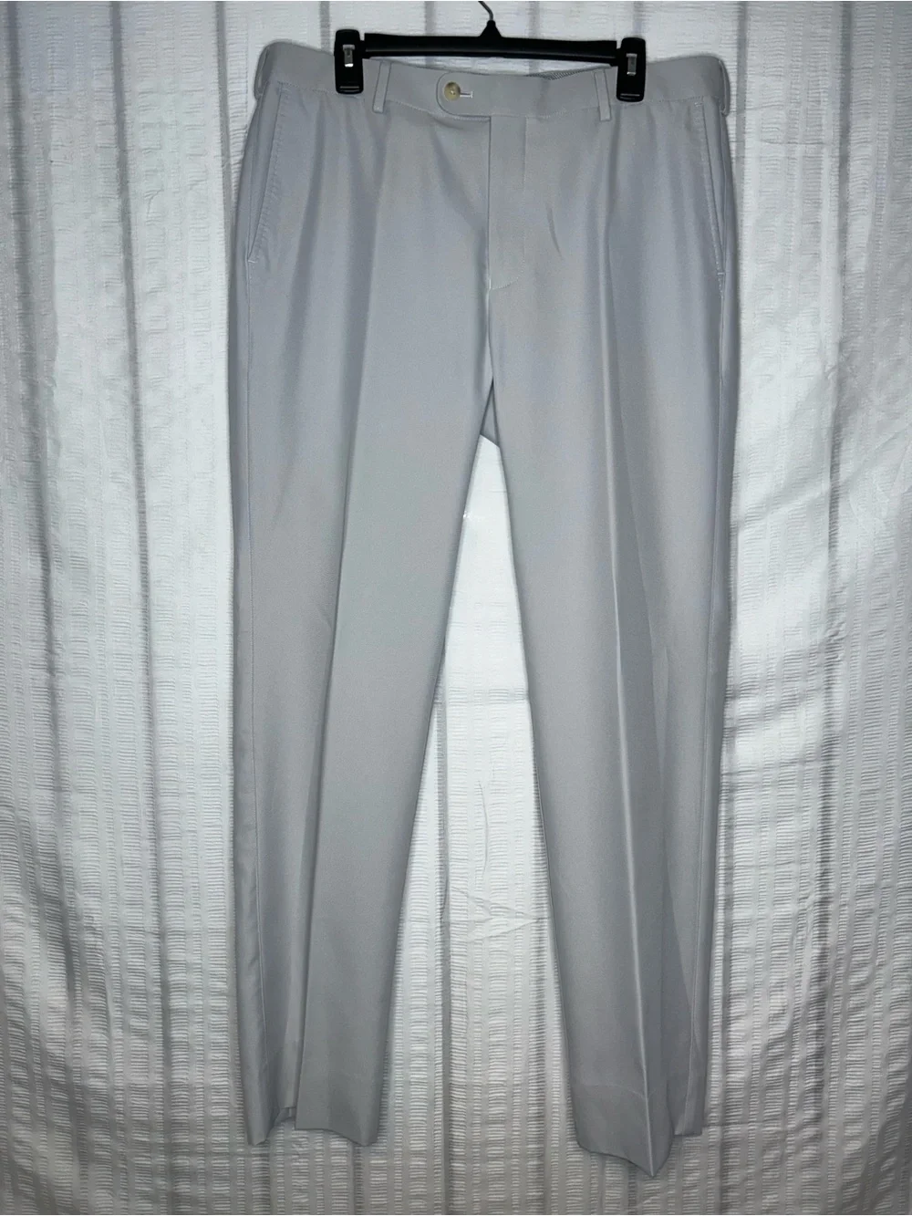 Peter Millar Crown Crafted Surge Performance Trouser Light Gray 36x32 Logo Back